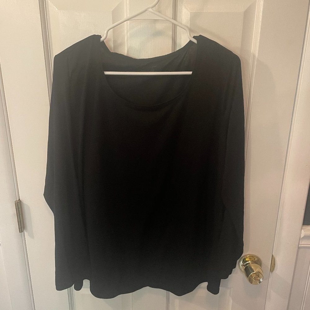 COLDWATER CREEK -- XL -- black scoop-neck jersey
